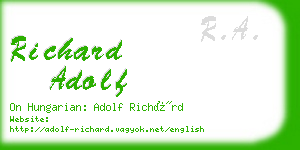 richard adolf business card